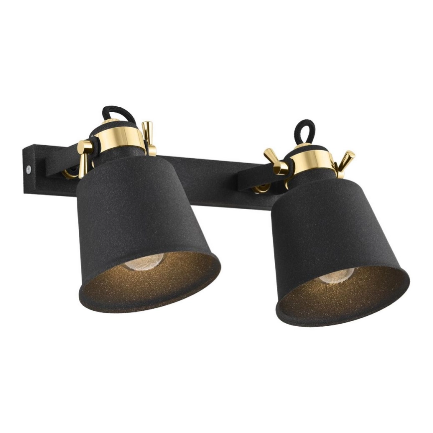 Argon 0876 – Väggspotlight KONGO 2xE27/15W/230V svart