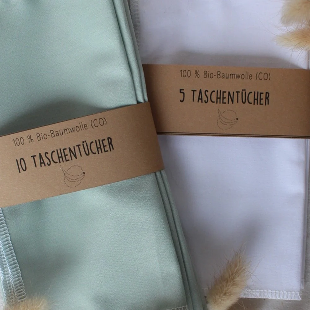 10 paket organiska näsdukar – 20×20 cm
