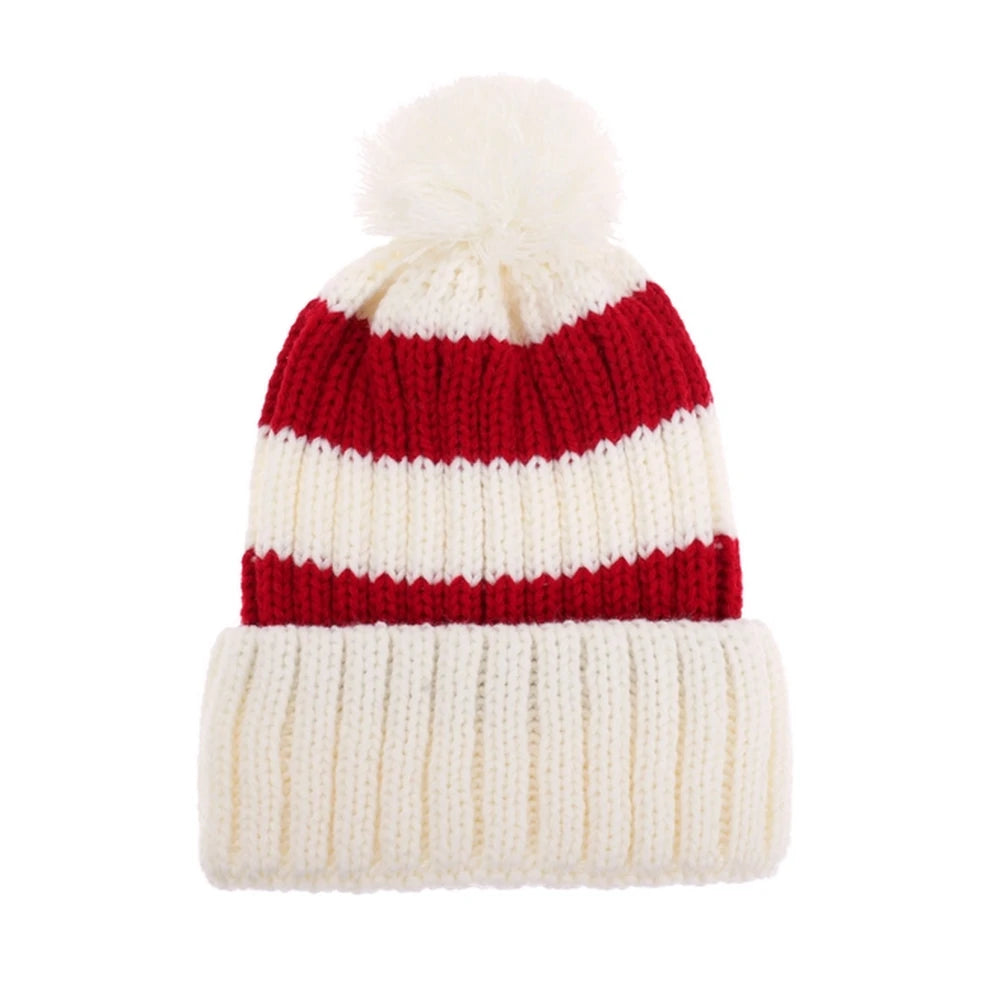 Snazzy Tomte Beanie Hat – Randig Röd & Vit
