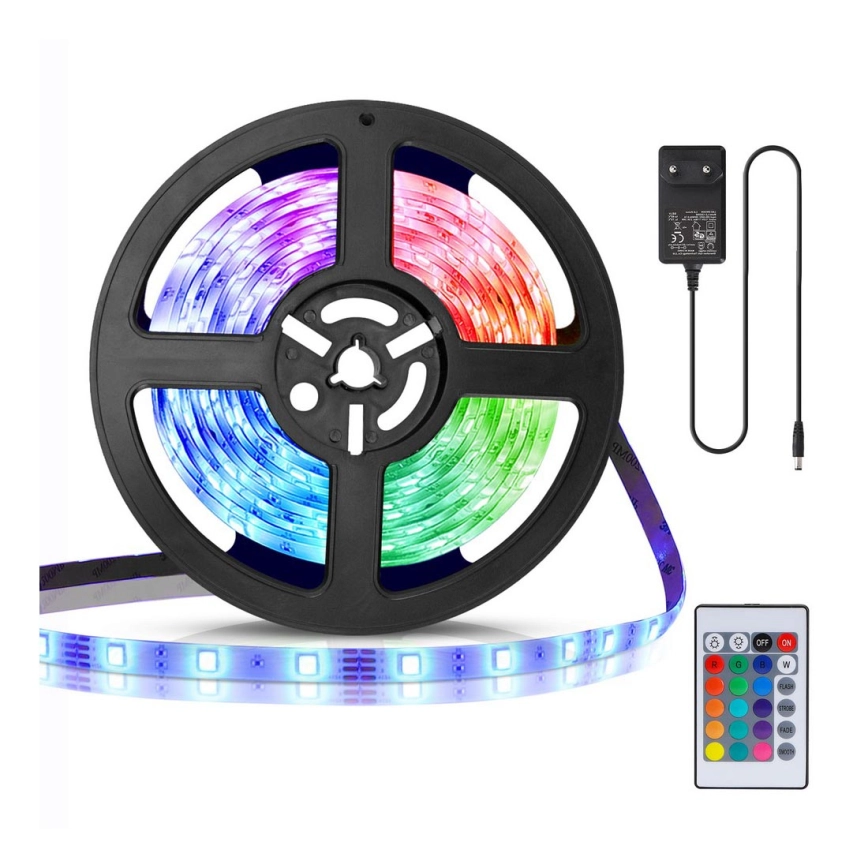 Aigostar – LED RGB Dimbar slinga 3m LED/24W/12/230V IP65 + fjärrkontroll
