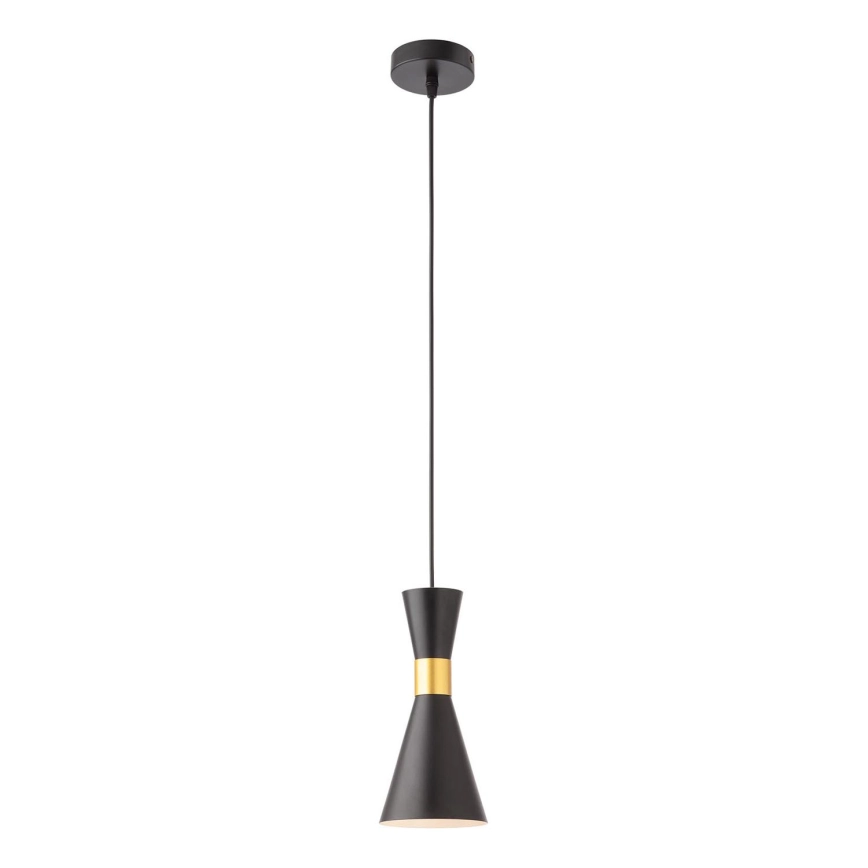 Redo 01-2711 – Ljuskrona med textilsladd KILT 1xE27/42W/230V diameter 12 cm svart