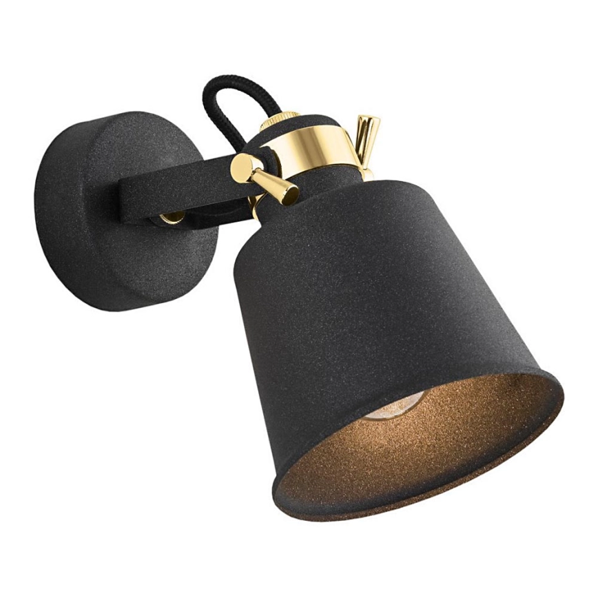 Argon 4161 – Väggspotlight KONGO 1xE27/15W/230V svart