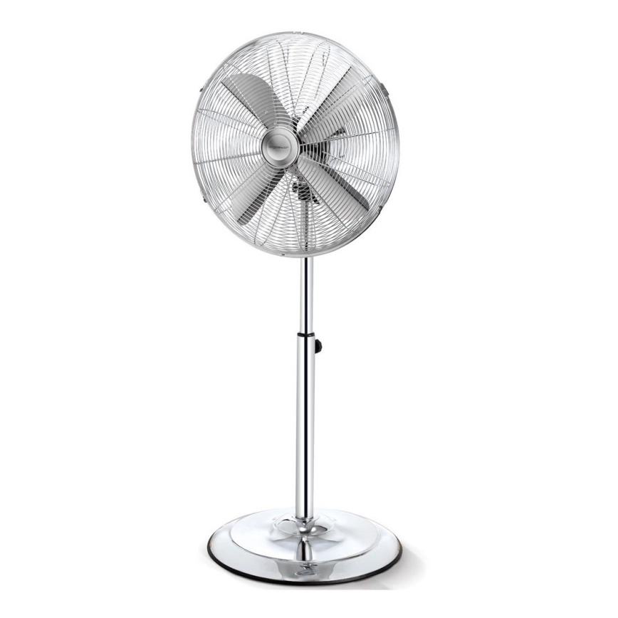 Aigostar – Golvfläkt 50W/230V 44,8 cm blank krom
