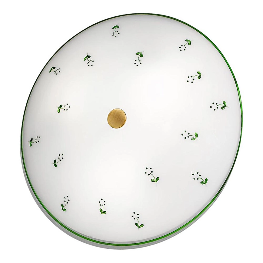 Kolarz 731.U13.4.21-Taklampa NONNA 3xE27/60W/230V diameter 42 cm grön/mässing