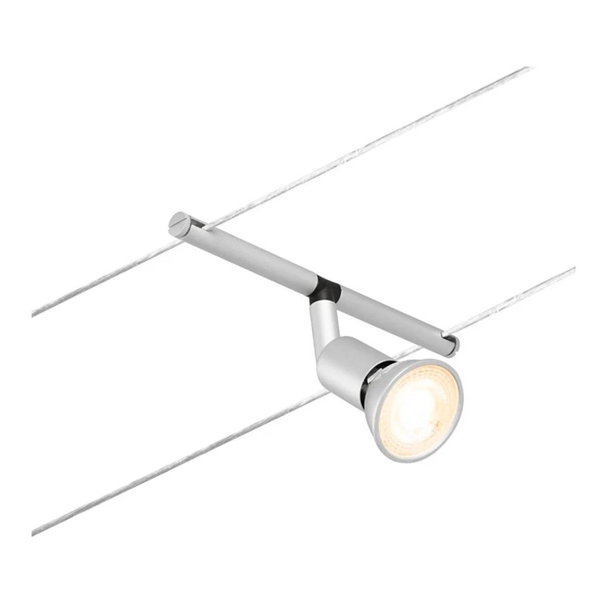 Paulmann 94443 – 1xGU5,3/10W spotlight för vajersystem SALT 12V mattkrom