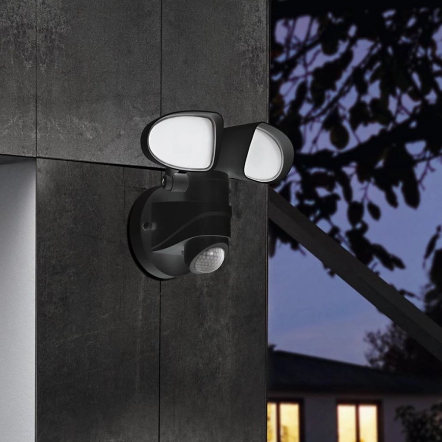 Eglo 98176 – LED Utomhusbelysning med sensor PAGINO 2xLED/7,5W/230V IP44