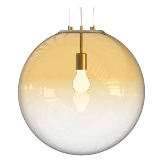 Ideal Lux – Ljuskrona med textilsladd MAPA 1xE27/42W/230V diameter 50 cm guld/rökig
