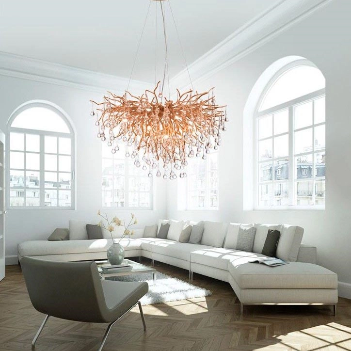 Paul Neuhaus 2192-11 – Ljuskrona med textilsladd ICICLE 10xG9/40W/230V 50×100 cm mässing
