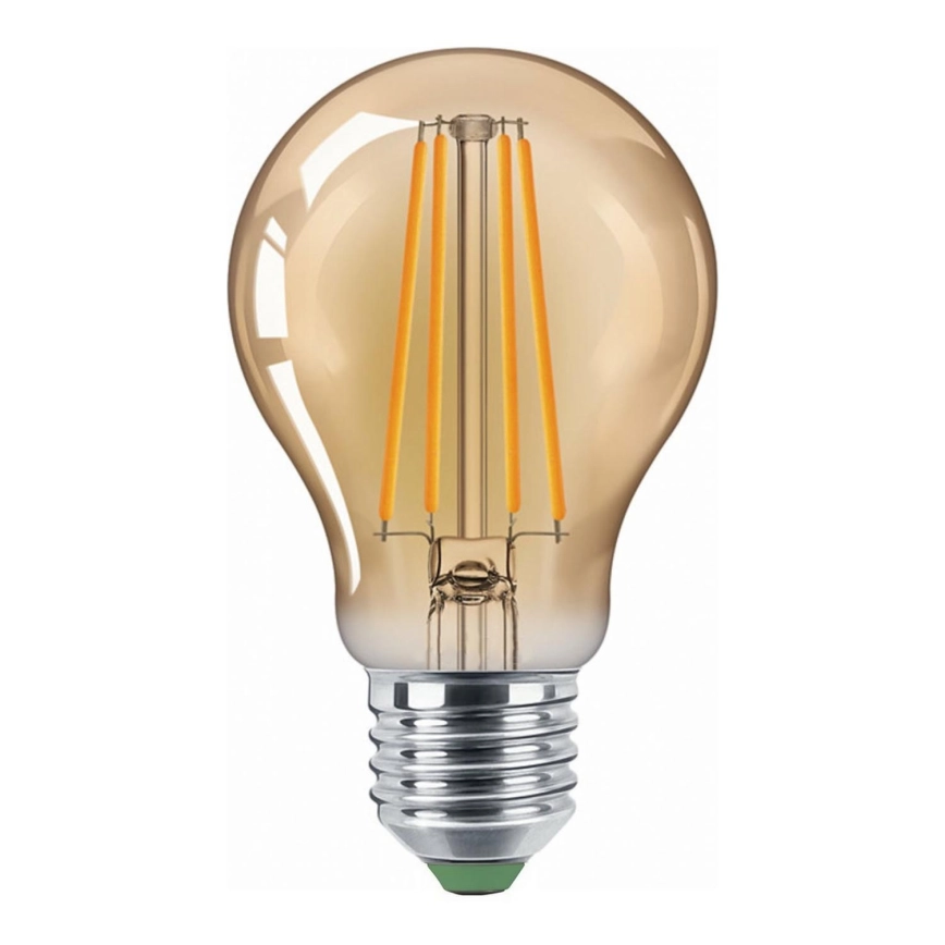LED Glödlampa  CLASIC AMBER A60 E27/9W/230V 2200K – Brilagi
