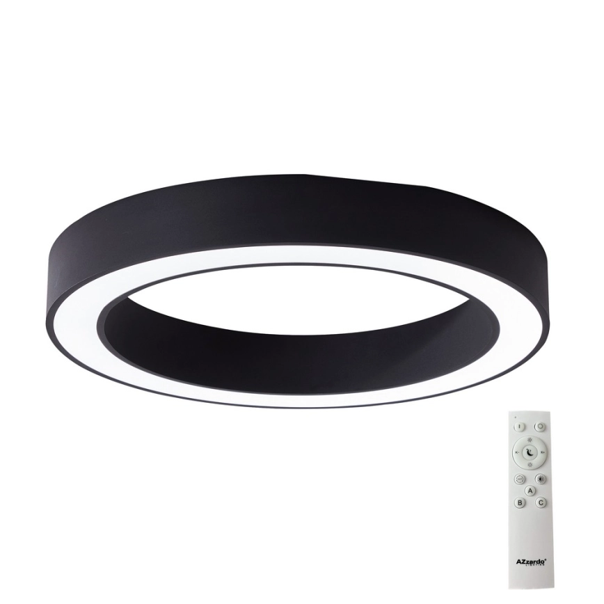 Azzardo AZ5038 – LED Dimbar taklampa MARCO LED/80W/230V svart + fjärrkontroll