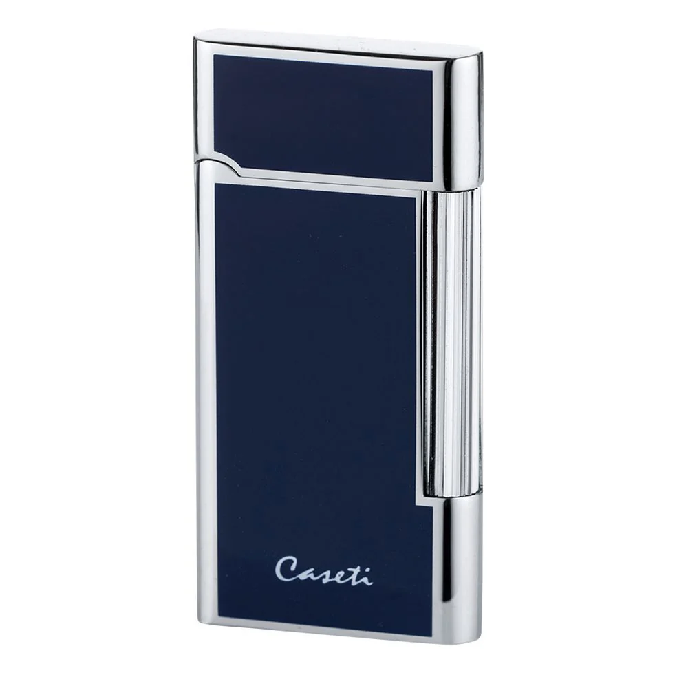 CASETI Flint cigarettändare – Navy/Chrome Elegance