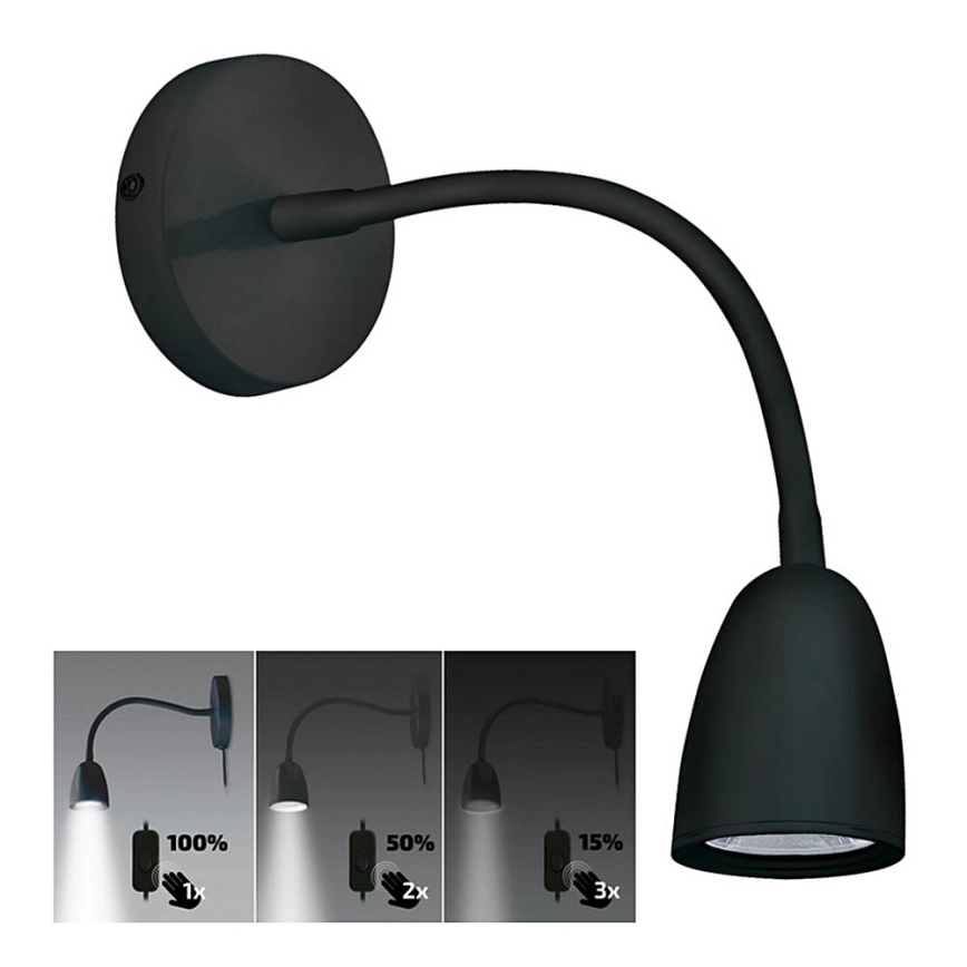 Brilagi – LED Dimbar liten vägglampa LED/4W/230V svart