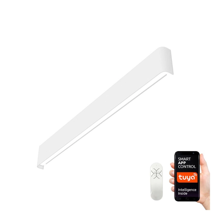 Immax NEO 07137-W – LED SMART Dimbar vägglampa LINEA vit LED/40W/230V + fjärrkontroll 76 cm Tuya ZigBee
