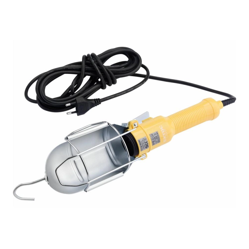 Extol – Bärbar lampa med klämma 1xE27/60W/230V