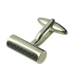 Manschettknappar Steel Carbon Bar