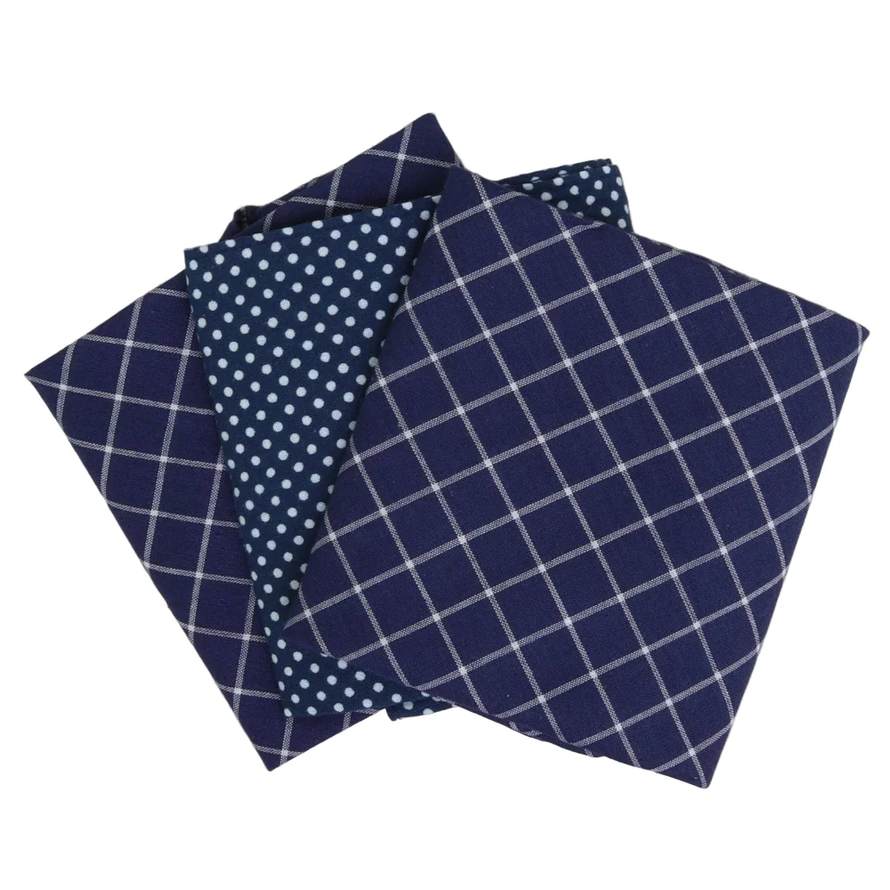 3-PACK Blue Check/Dot näsdukar