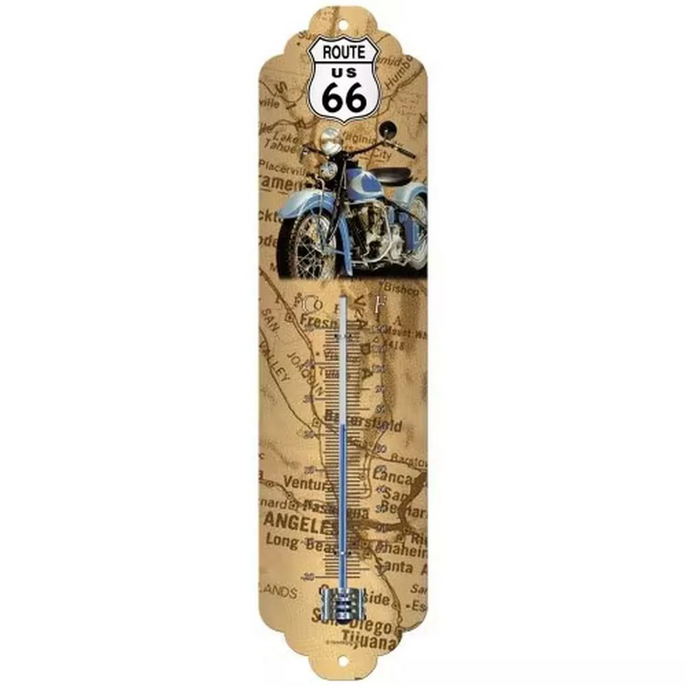 Retroworld Route 66 termometer – 7 x 28 cm