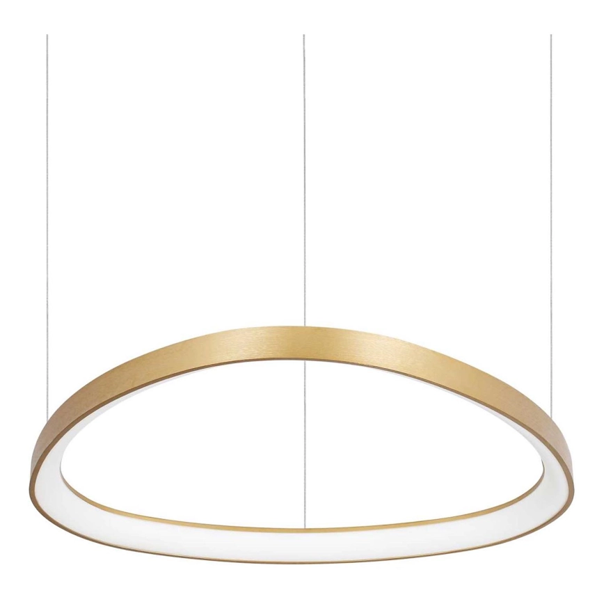 Ideal Lux – LED ljuskrona med textilsladd GEMINI LED/48W/230V diameter 61 cm CRI 90 guld