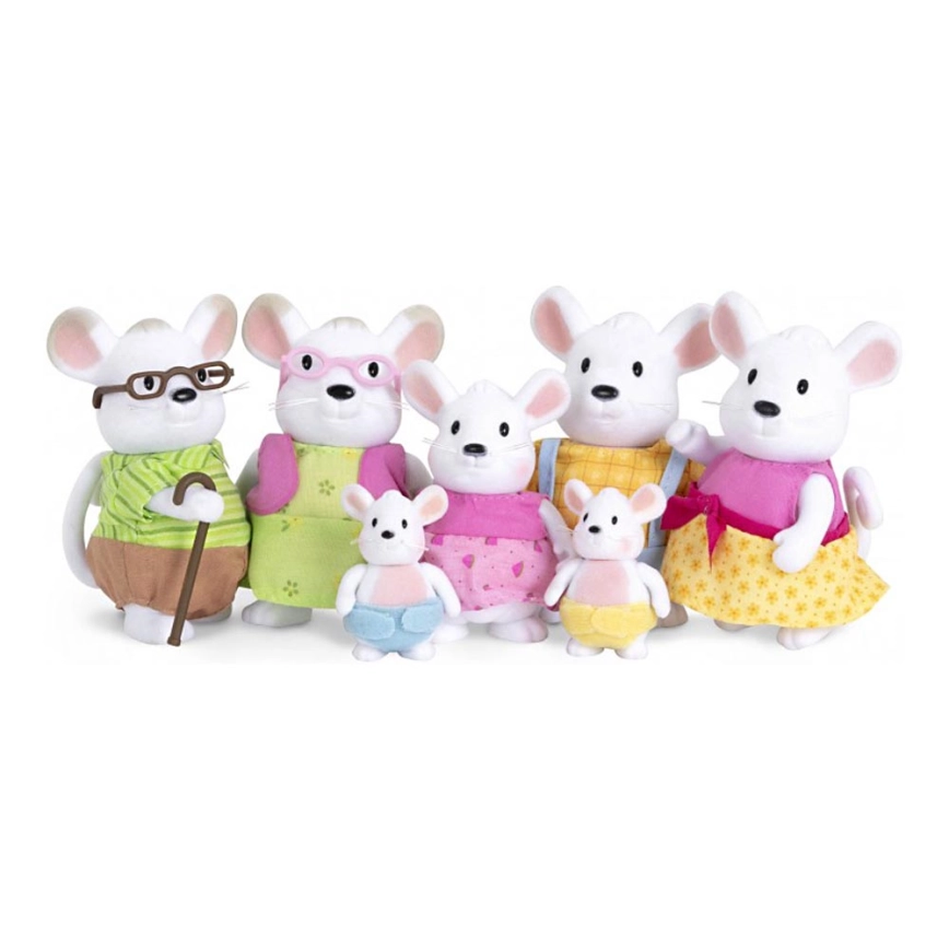 Li’l Woodzeez – Set med figurer NIBBLEKIN musfamilj