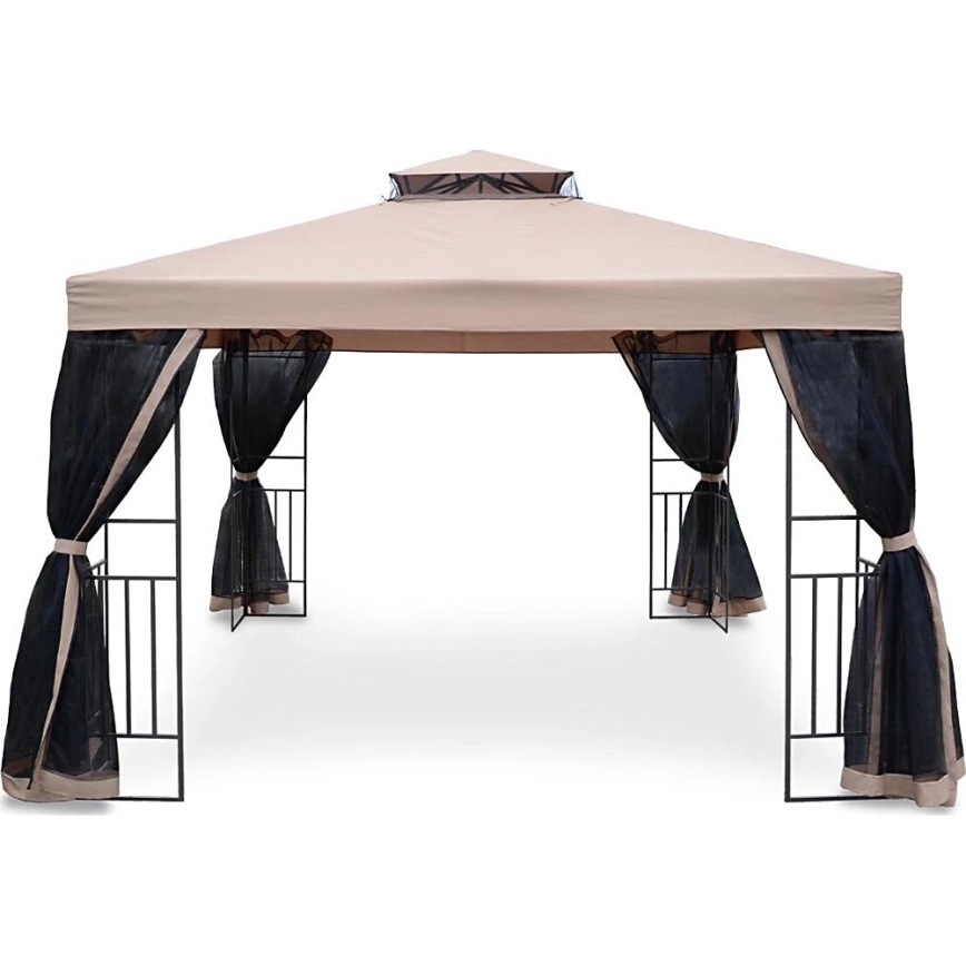 Fieldmann – Trädgårdspaviljong 3×3 m beige/svart