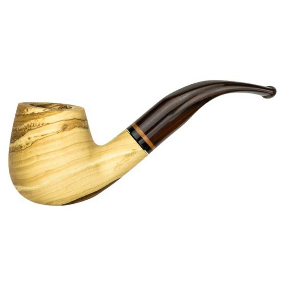 Jean Claude Olive Wood Pipe – Böjd liten
