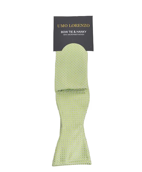 Self-tie Butterfly and Pocket Square – Absolut Lime