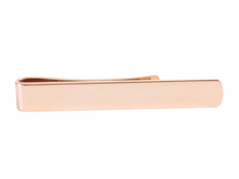 David Aster Rose Guldpläterad Skinny Tie Slide