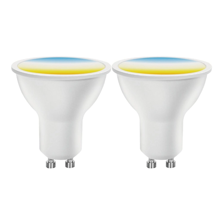SET 2x dimbara LED-lampor MESH Smart GU10/6,5W/230V 2700-6500K + fjärrkontroll – Aigostar