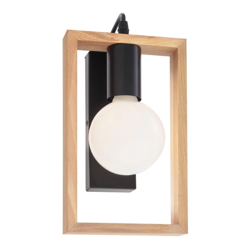 Redo 01-1663 – Vägglampa TIMBER 1xE27/42W/230V bok