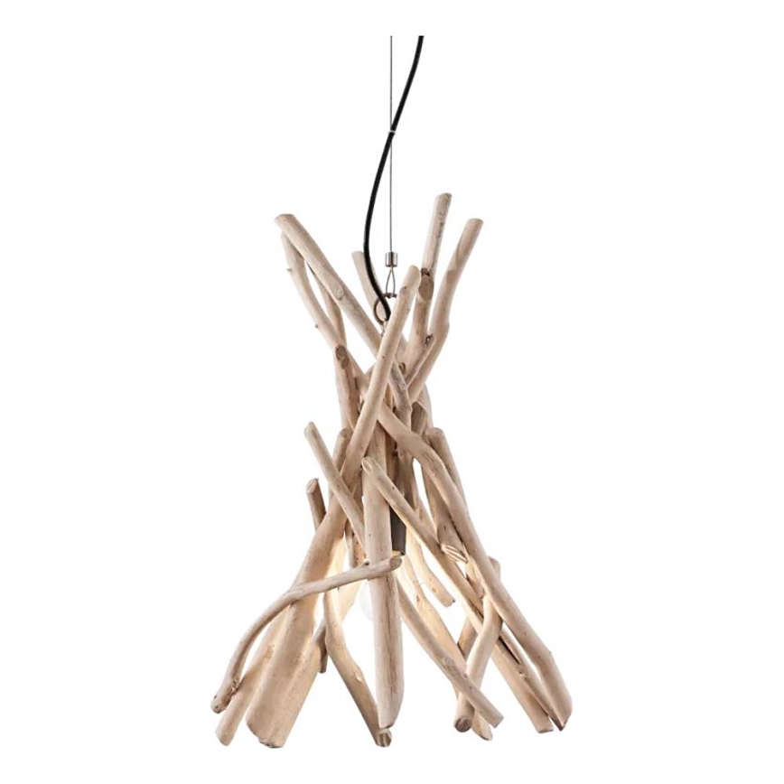 Ideal Lux – Ljuskrona med textilsladd DRIFTWOOD 1xE27/60W/230V guava