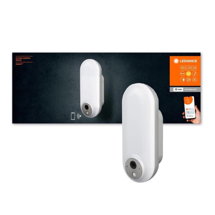 Ledvance – LED RGBW dimbar utomhus vägglampa med sensor och kamera SMART+ LED/15W/230V Wi-Fi IP44