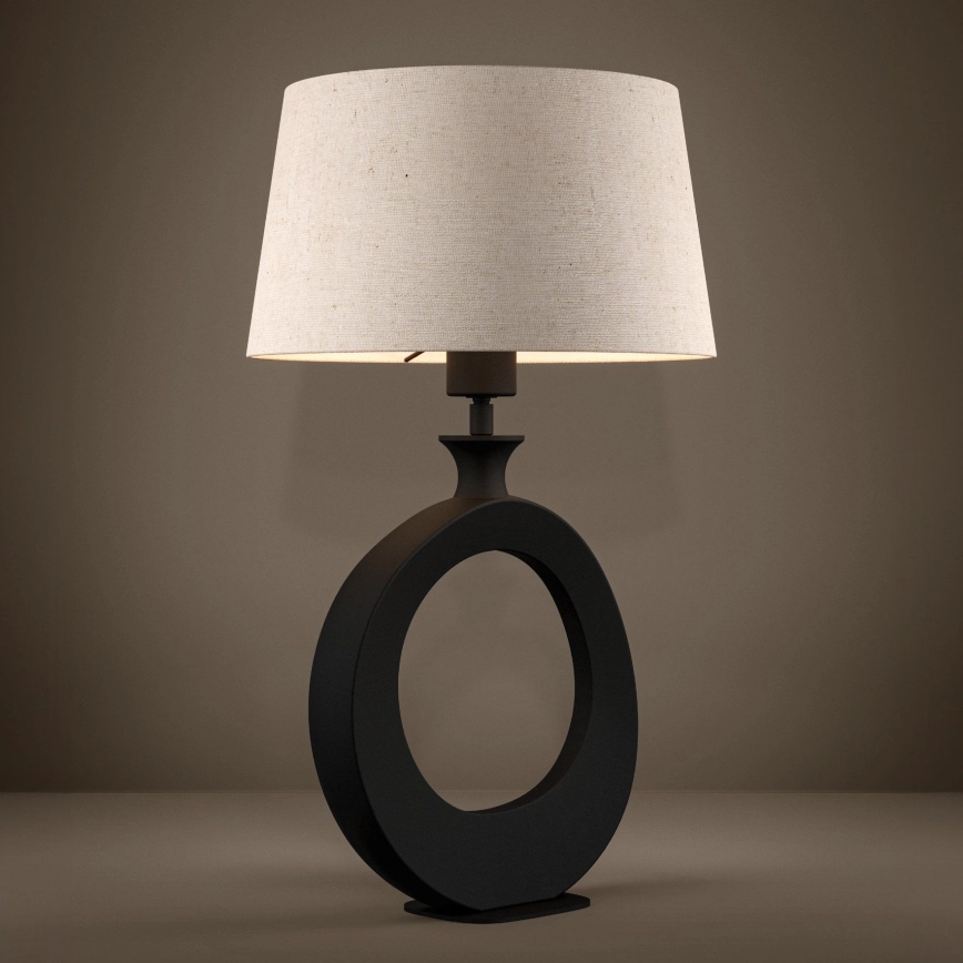 Eglo – Bordslampa 1xE27/60W/230V 52,5 cm svart/grädde