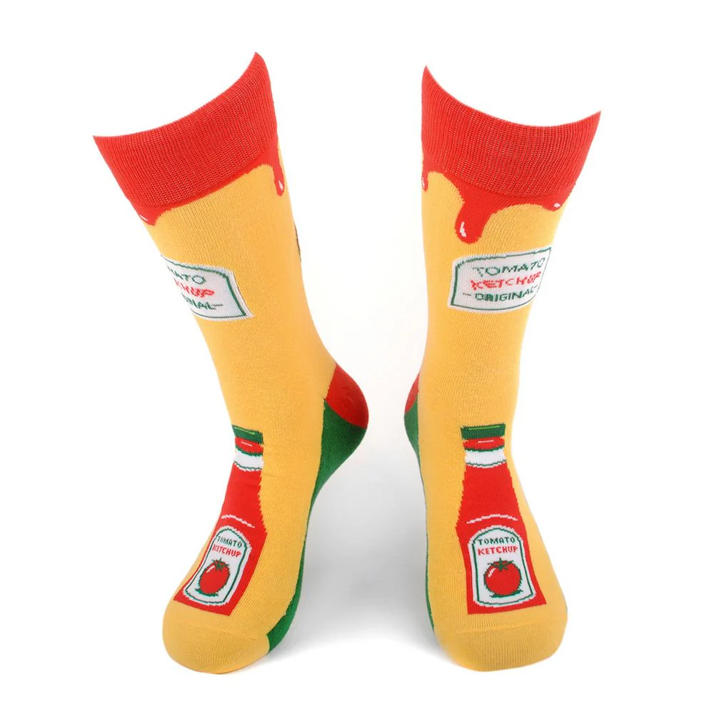 Ketchup Bottle Novelty Socks – Roliga strumpor