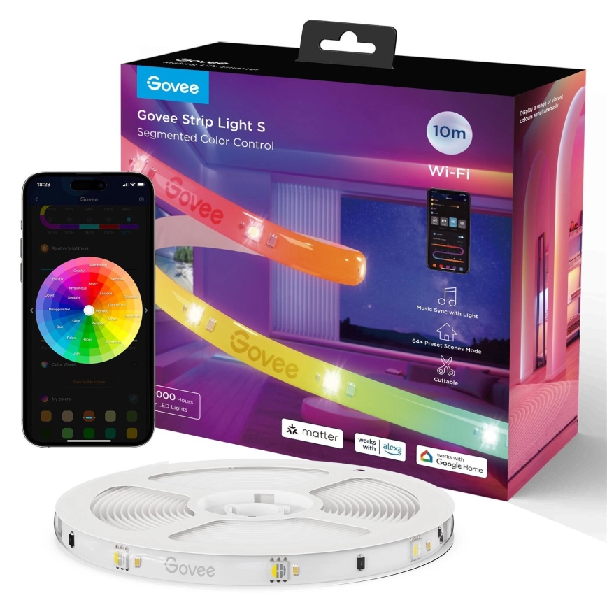 Govee – Wi-Fi RGBICW Smart PRO LED list 10m MATTER – extra hållbara