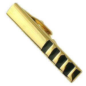Slim Tie Bar 4 Stripes Gold