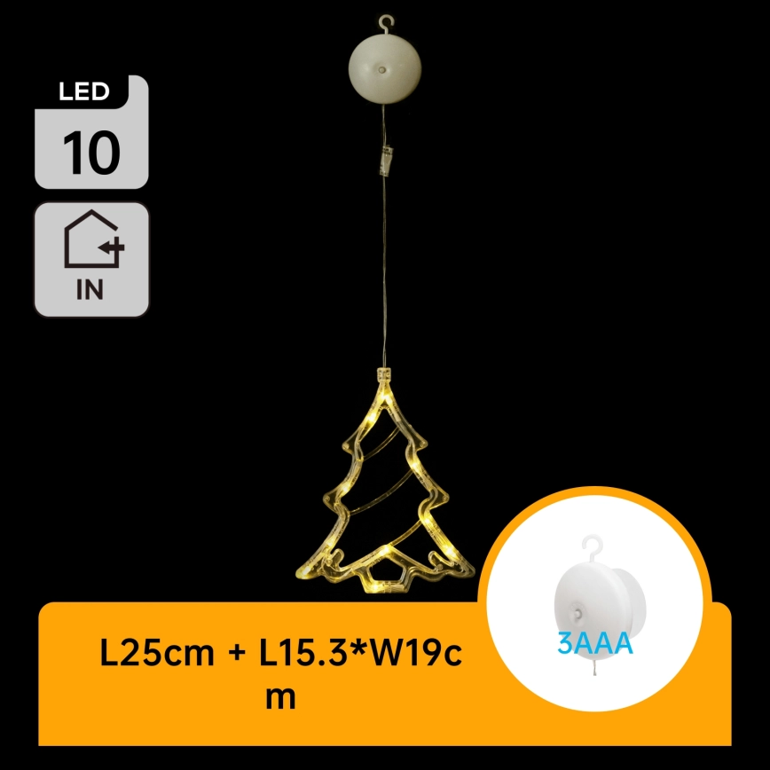 Aigostar – LED juldekoration LED/3xAAA trä 20cm