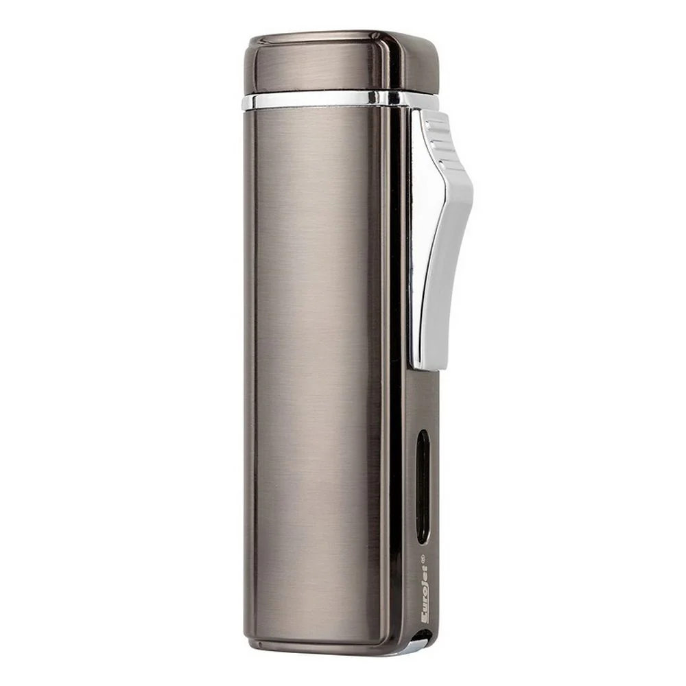 Eurojet Cigar 3x Jet Lighter With Puncher – Dark Gunmetal