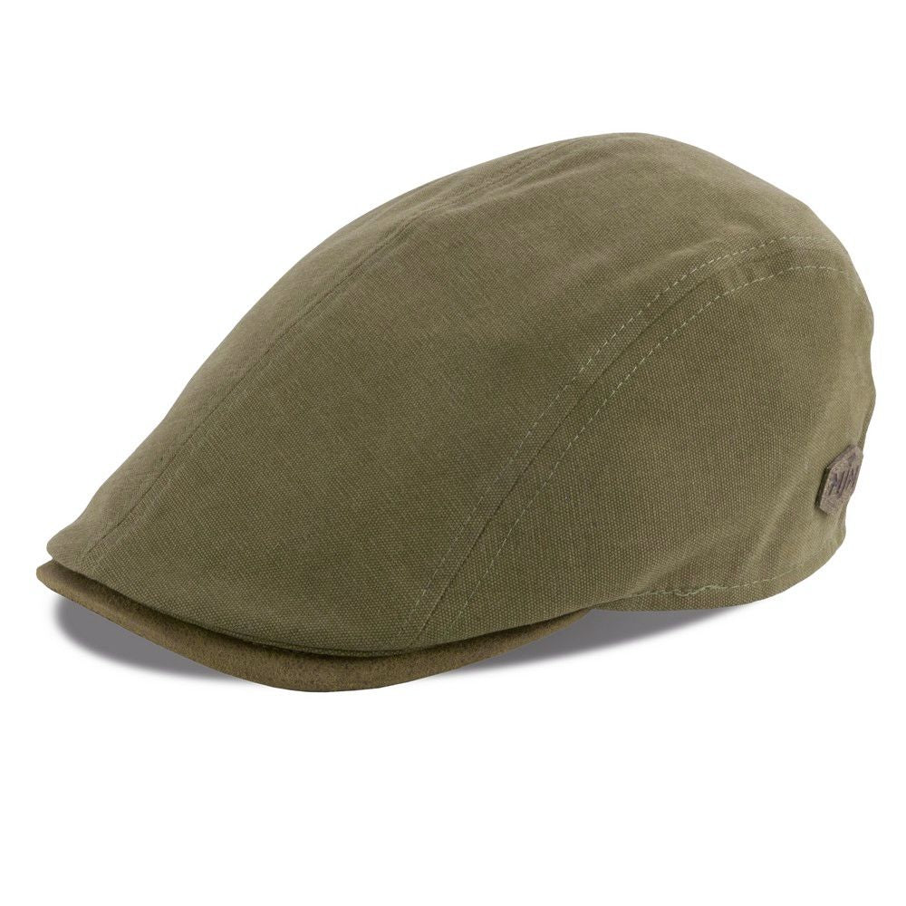 MJM Daffy 3 Cotton Pouch 4 Summer Flat Cap – Olive