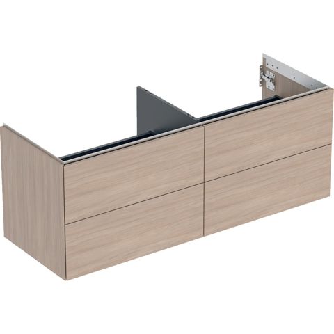 Geberit ONE 505.266.00.5 Kommod med 4 lådor, 135 x 47 cm Ek