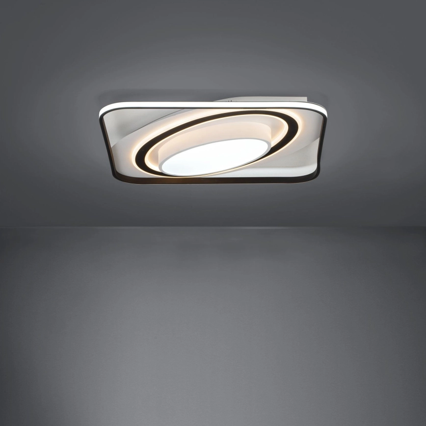 Eglo – LED Dimbar taklampa LED/28W/230V+LED/13W+ LED/2,8W 3000-6500K svart + fjärrkontroll