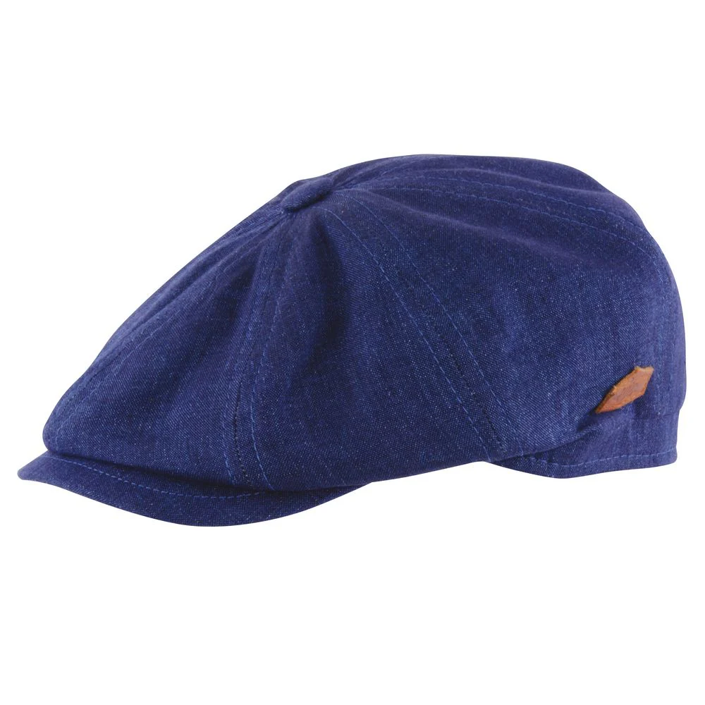 MJM Montreal Newsboy Flat Cap – Organic Cotton Navy