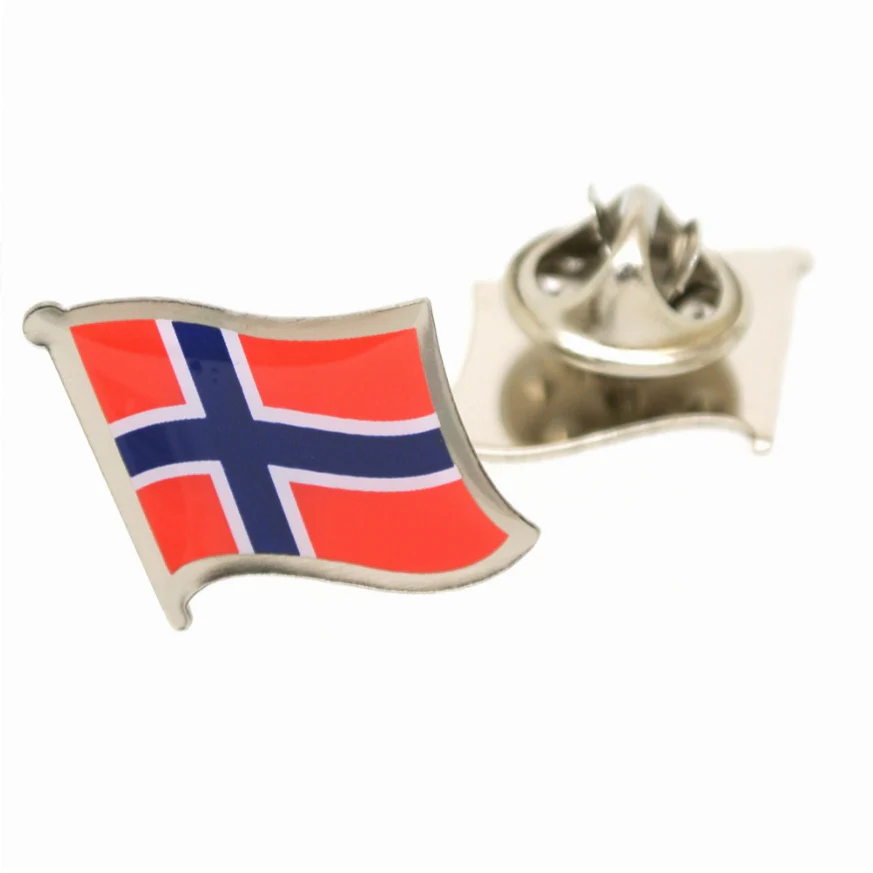Reversnål Norges flagga