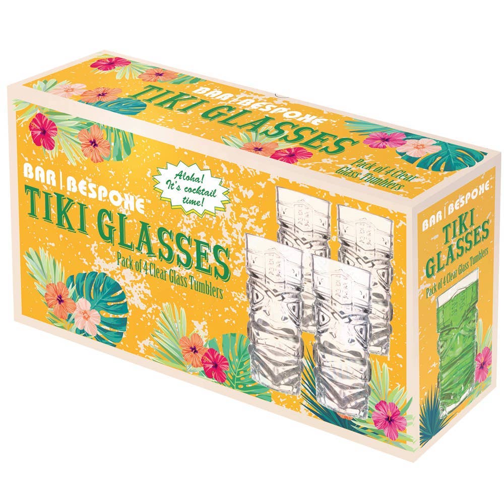 Originalprodukter – Klart Tiki Highball Glas – 4 Pack