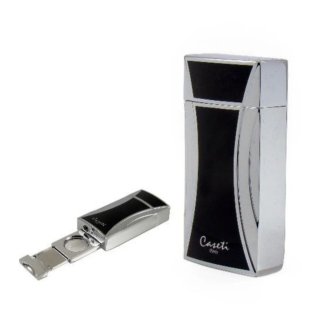 Caseti lättare Chamonix Jet Black/Chrome + Cutter