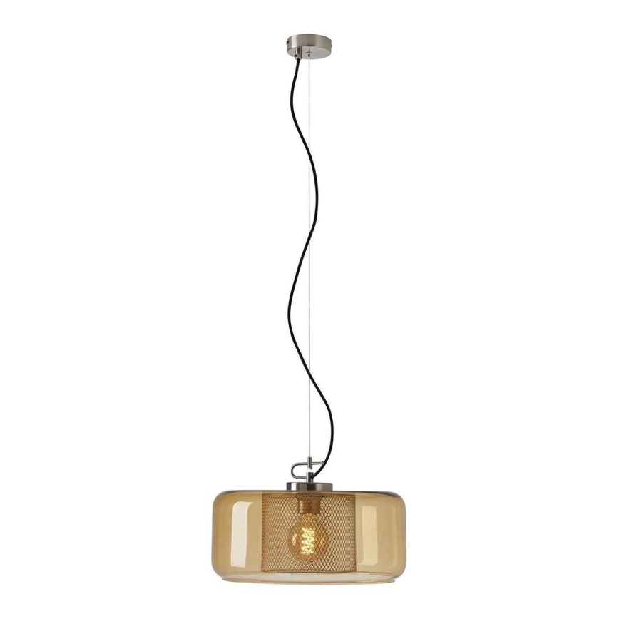 Briloner 4018-017 – Ljuskrona med textilsladd SEVENTIES 1xE27/40W/230V guld