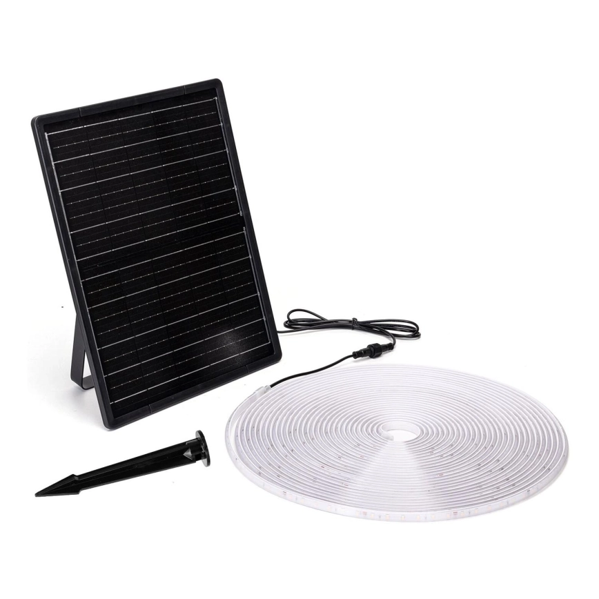 Aigostar – Dimmbar solcellsdriven LED-remsa LED/20W/3,2V 20 m 2700K IP65 20000 mAh + fjärrkontroll