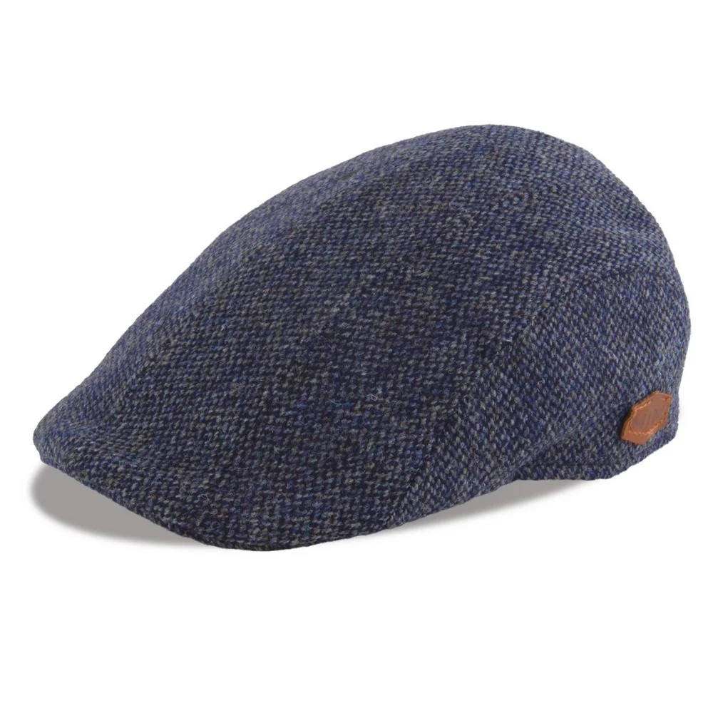 MJM Maddy Blue Virgin Wool Flat Cap – Blue Sixpence – S (56 cm)