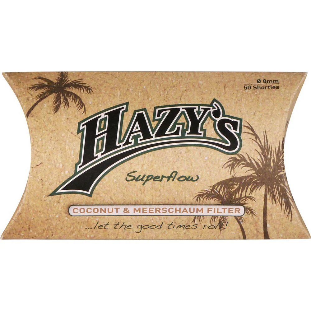 50 st HAZY’s Superflow 8 mm aktivt kolfilter – kokos/merskum
