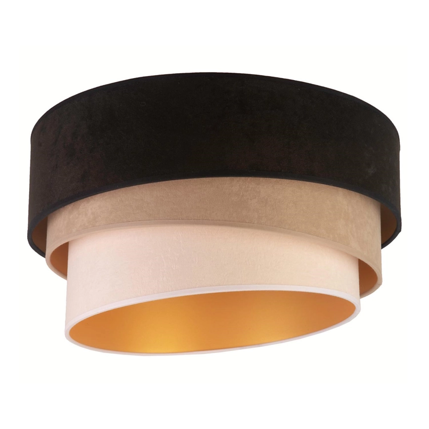 Duolla – Taklampa DEVON 1xE27/40W/230V diameter 45 cm svart/beige