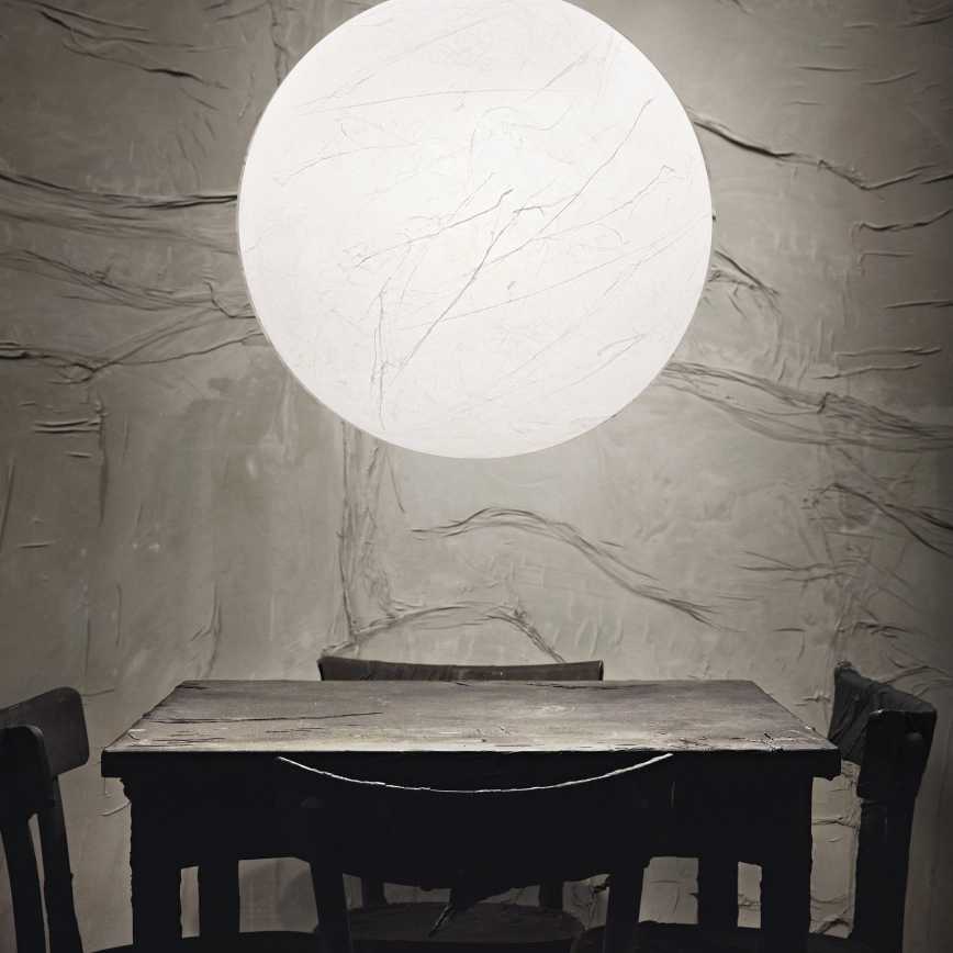 Ideal Lux – Ljuskrona med textilsladd CARTA 1xE27/60W/230V diameter 60 cm vit